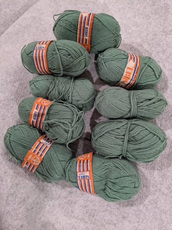 Other - Skeins of Green Yarn - Soft Sage Green